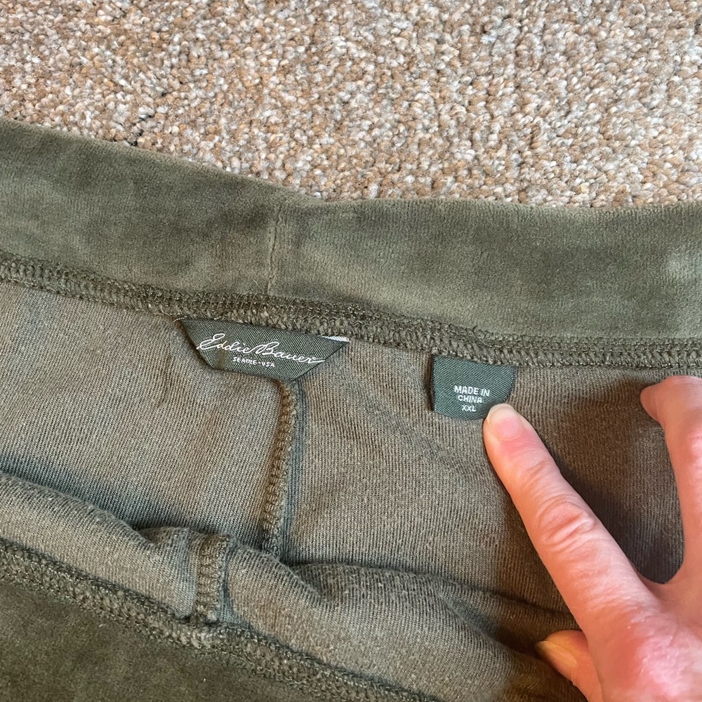 Green Velour Zip Up Hoodie and Pants Set Hoodie 3X Pants XXL Lounge Wear - Picture 9 of 16